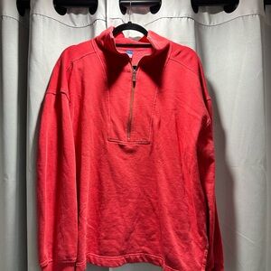 Red Half-Zip Sweater